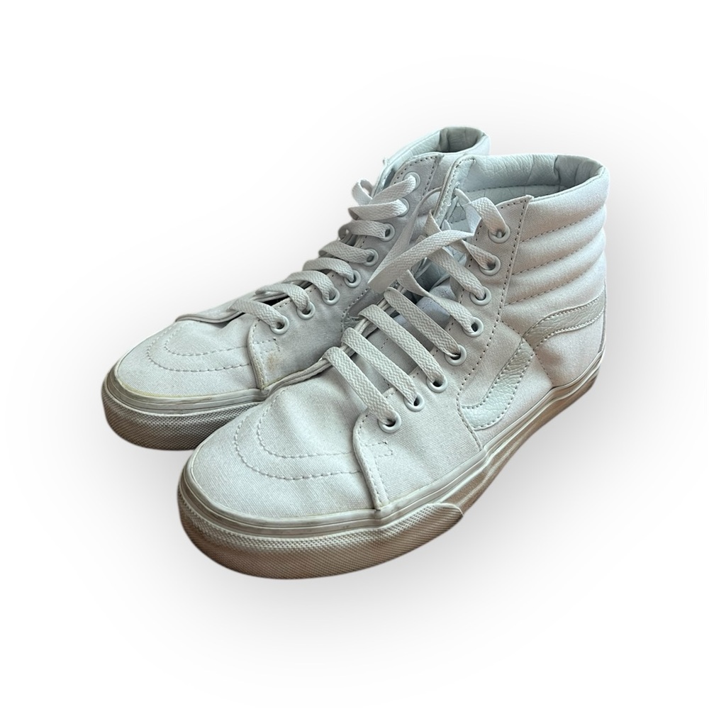 ⚪️VANS: Women’s size 8, white original high top sneakers preowned⚪️